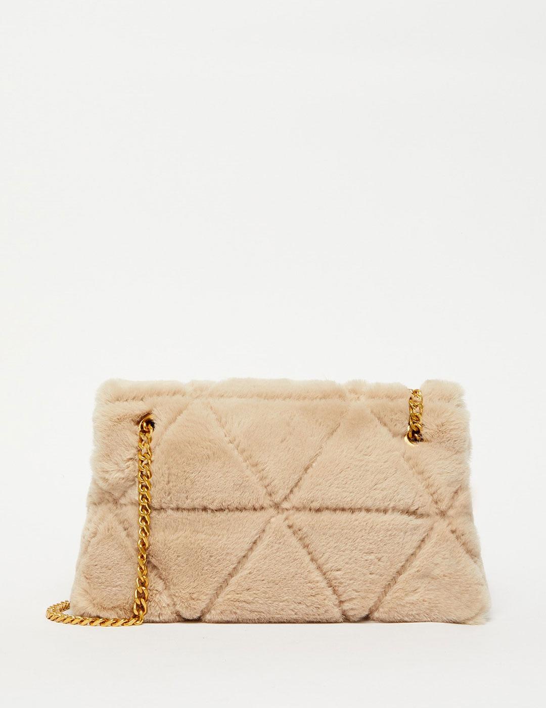 Bandolera LIU.JO Pelo Sintético Beige