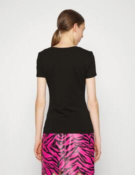 Camiseta LOVE MOSCHINO Logo Corazones Purpurina