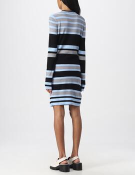 Vestido  LOVE MOSCHINO de Punto a Rayas