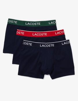 Pack 3 Calzoncillos Lacoste Boxer cinturilla