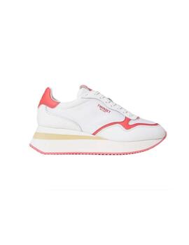 Zapatilla TWINSET Bicolor Optical Blanca/Fucsia