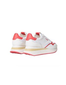 Zapatilla TWINSET Bicolor Optical Blanca/Fucsia