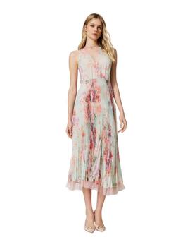 Vestido TWINSET midi de crepé plisado