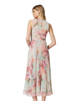Vestido TWINSET midi de crepé plisado