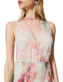 Vestido TWINSET midi de crepé plisado