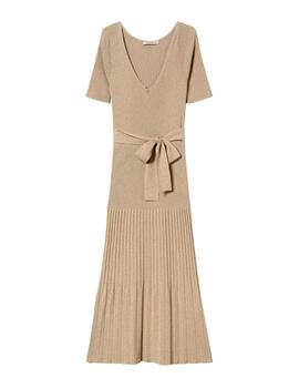 VestidoTWINSET midi de punto lúrex