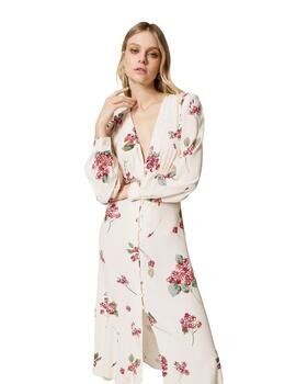 Vestido TWINSET midi de crepé de flores