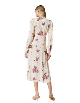 Vestido TWINSET midi de crepé de flores
