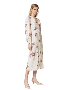 Vestido TWINSET midi de crepé de flores