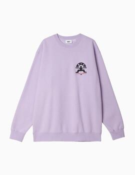 Sudadera Obey Haus Musik Crew Digital Lavender