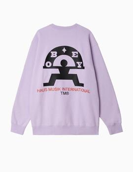 Sudadera Obey Haus Musik Crew Digital Lavender