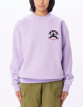 Sudadera Obey Haus Musik Crew Digital Lavender