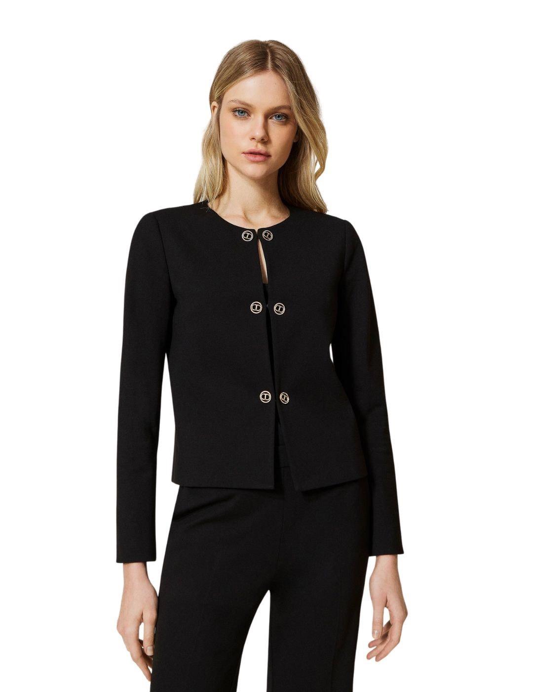 Chaqueta TWINSET corta con botones Oval T