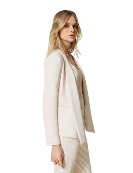 Chaqueta blazer TWINSET abierta de crepé de cady