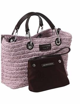 Bolso shopper MyEA Bag pequeño de rafia acolchado