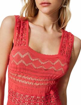 Vestido TWINSET midi de punto de encaje