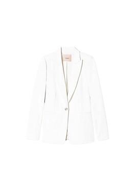 Chaqueta  TWINSET con botón Oval T Blanco Nieve