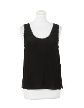 Top de seda TWINSET mixta negro