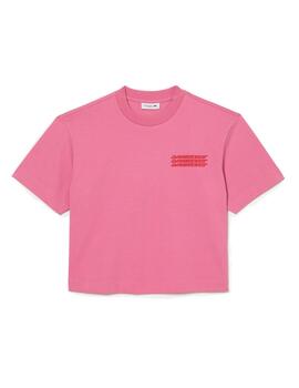 Camiseta Lacoste de Punto de Algodon Oversized W