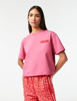 Camiseta Lacoste de Punto de Algodon Oversized W