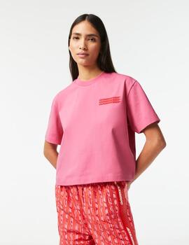 Camiseta Lacoste de Punto de Algodon Oversized W