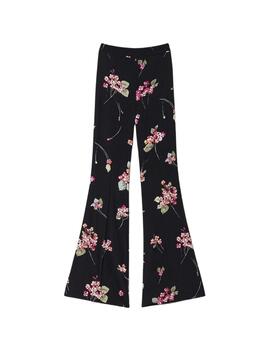 Pantalones TWINSET evasé de crepé de flores