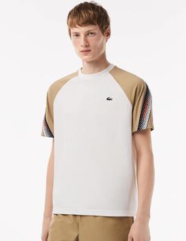 Camiseta Lacoste Sport regular fit con raya