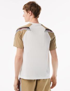 Camiseta Lacoste Sport regular fit con raya