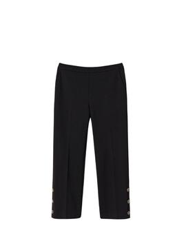 Pantalones TWINSET cropped con botones Oval T