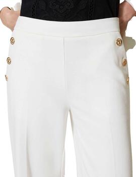 Pantalones TWINSET de pernera ancha botones Oval T