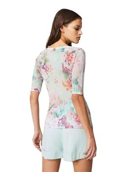 Jersey TWINSET acanalado con estampado de flores