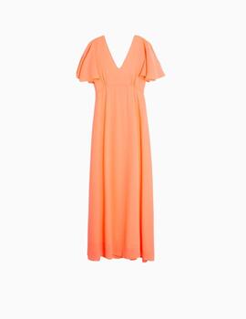 Vestido Vilagallo Florence Flúor Orange Georgette