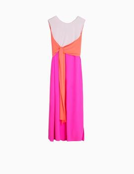 Vestido Vilagallo Tina Pink Georgette