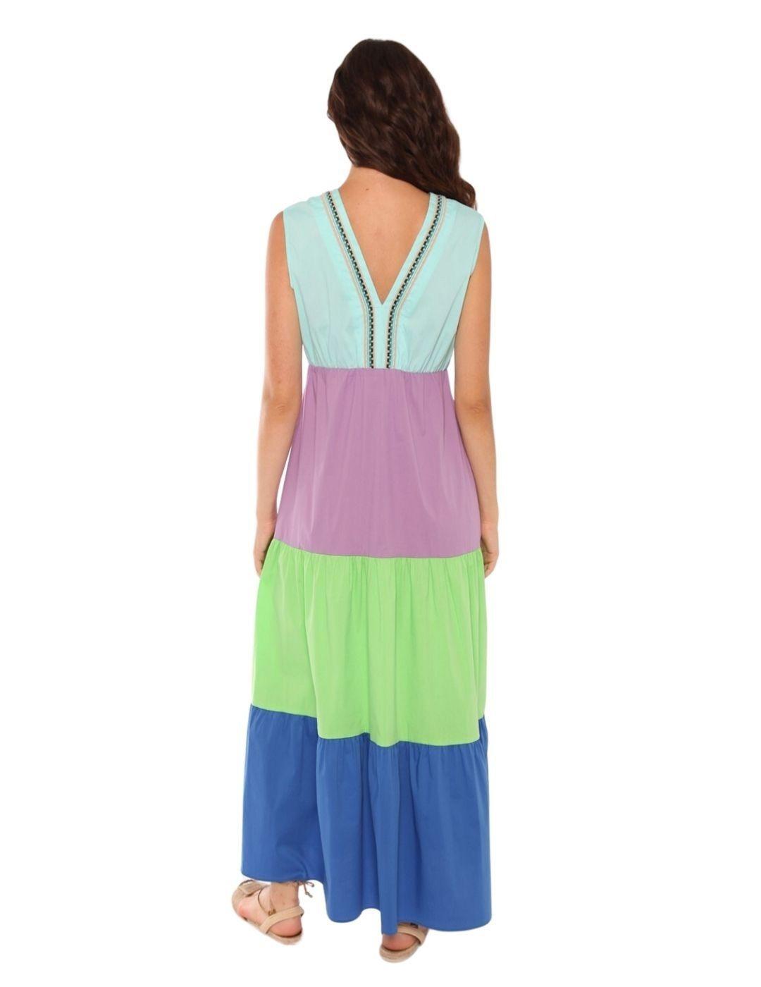 Vestido Vilagallo Gadea Acqua Poplin