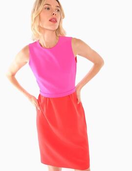 Vestido Vilagallo Olivia Coordinado Coral Red Crep