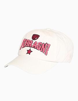 Gorra de béisbol con peniques Eye Star Blanca