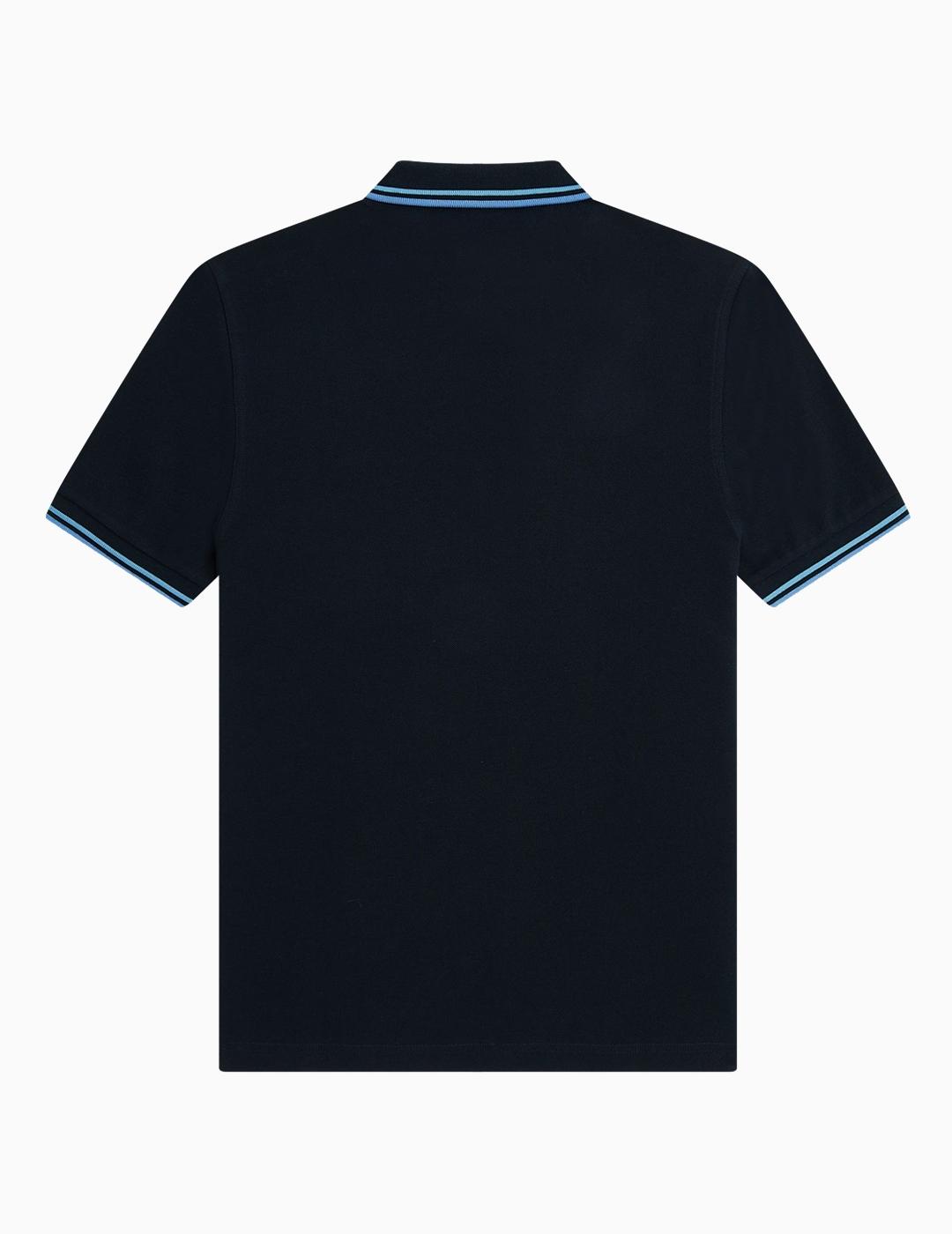 Polo Fred Perry con ribete con dos franjas