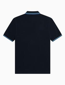 Polo Fred Perry con ribete con dos franjas