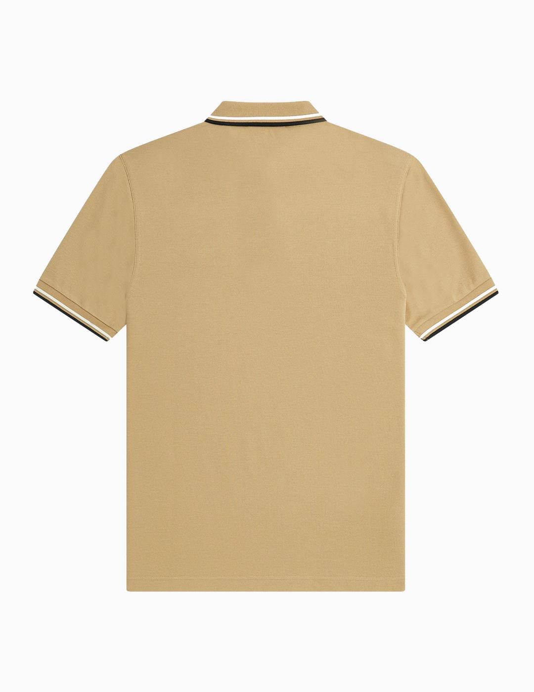 Polo Fred Perry con ribete con dos franjas