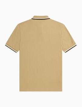 Polo Fred Perry con ribete con dos franjas