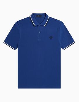 Polo Fred Perry con ribete con dos franjas