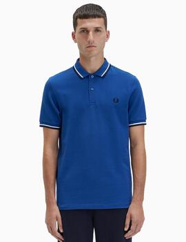 Polo Fred Perry con ribete con dos franjas