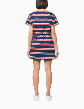 Vestido Love Moschino Corto de Algodón a Rayas