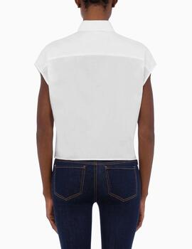 Camisa Love Moschino de Popelina Elástica Heart