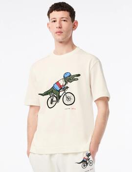 Camiseta Lacoste x Netflix en algodon ecologico