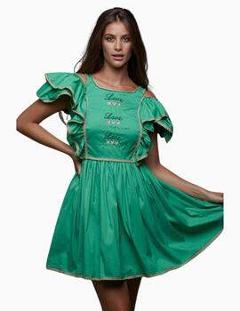 Vestido Mangata Corto Verde Love