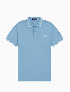 Polo Fred Perry con ribetes con dos franjas