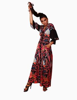 Vestido Maxi KISS FOR BLISS estampado negro
