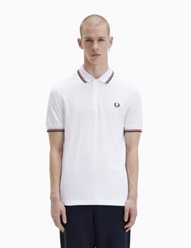 Polo Fred Perry con ribetes con dos franjas