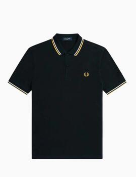 Polo Fred Perry con ribetes con dos franjas